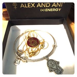 Alex & Ani necklace and bracelet Hand of Fatima