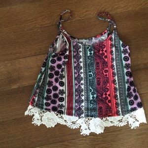 Medium loose fitting tank top tribal pattern