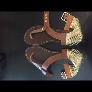 Gold & Brown sandals