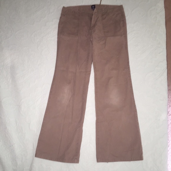 Gap size 10 brown boot cut khakis.
