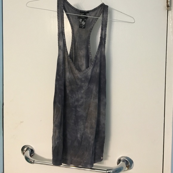 Guess gray tie-dye racerback tank