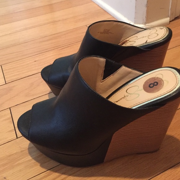 Jessica Simpson Leather Wedges