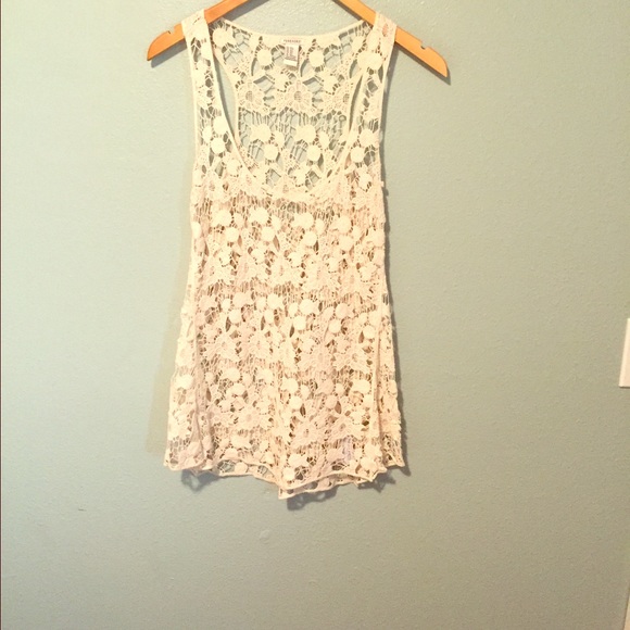 White crochet top