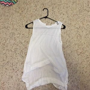 Flowy White Tanktop
