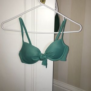 Turquoise bikini top j crew