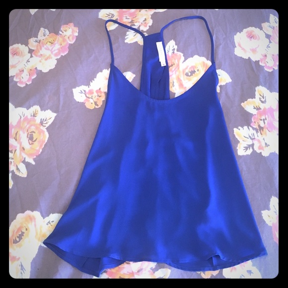 Royal blue opened back tank top