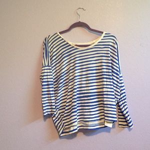 Blue and white stripped shirt