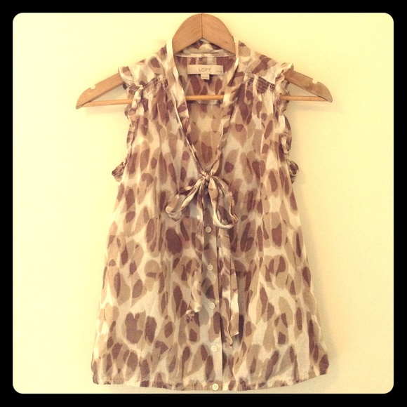 LOFT petites sleeveless blouse