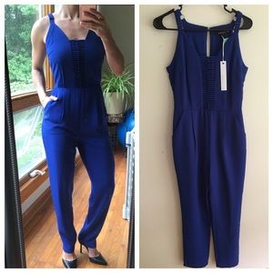 NWT, Adelyn Rae Carolyne jumpsuit, cobalt XS