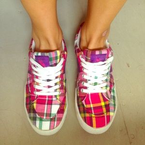 Polo plaid spring colors sneakers