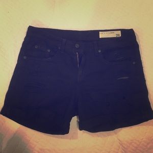 Black distressed rag & bone Jean shorts