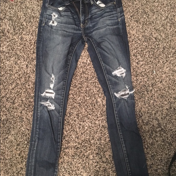 Dark wash blue jeans