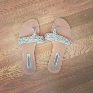Steve Madden rhinestone sandal.