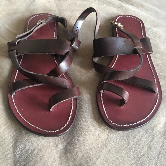 Brown leather sandals