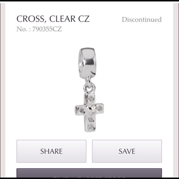 Pandora cross charm authentic