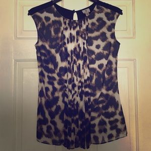 Dressy leopard print top