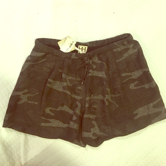 Price Reduced!!!  Haute hippie camo rayon shorts