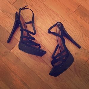 9 West strappy heels