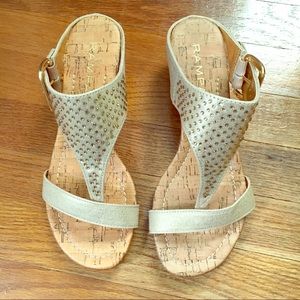 Rampage gold sandals