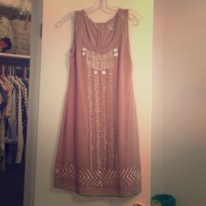 Rose pink Gatsby 20s embellished flapper dress