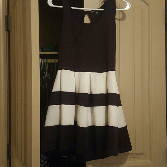 Black and white party dress