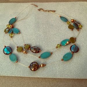 3 strand beaded necklace