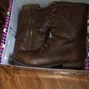 Studded Combat Boots