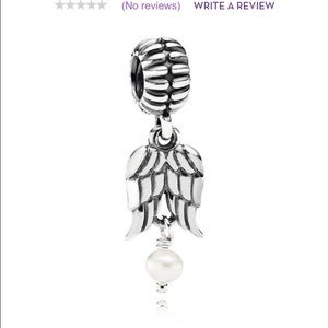Pandora pearl guardian angel charm authentic