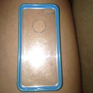 Blue and clear iPhone 5c case