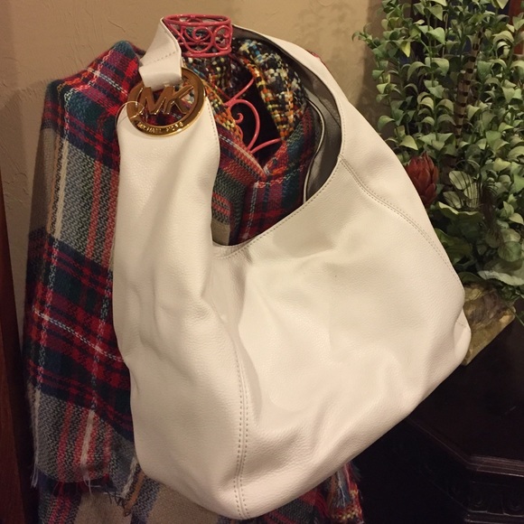 Bone colored Michael Kors purse