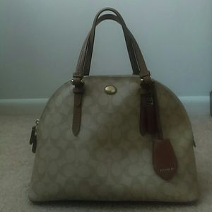 Coach Peyton Signature Cora Domed Satchel