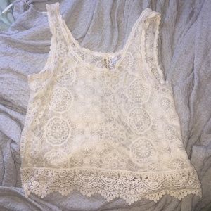 Lace shirt /crop top tank