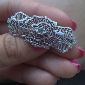 VINTAGE Filagree Sterling Silver Pin