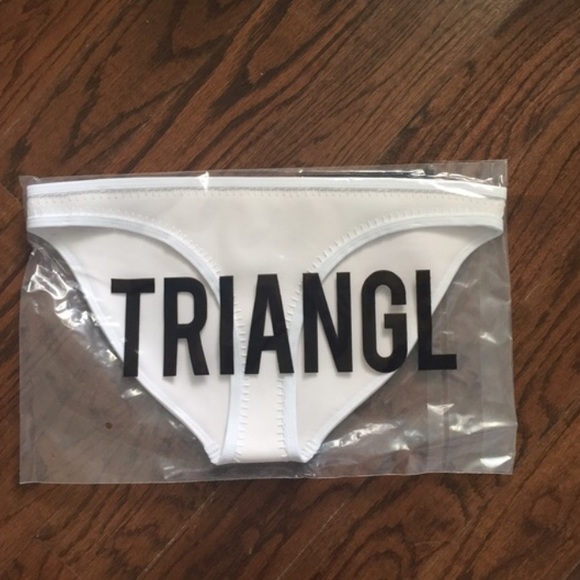 White triangl bikini bottom