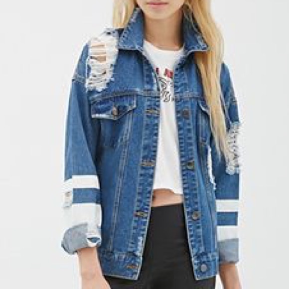 black denim jacket womens forever 21