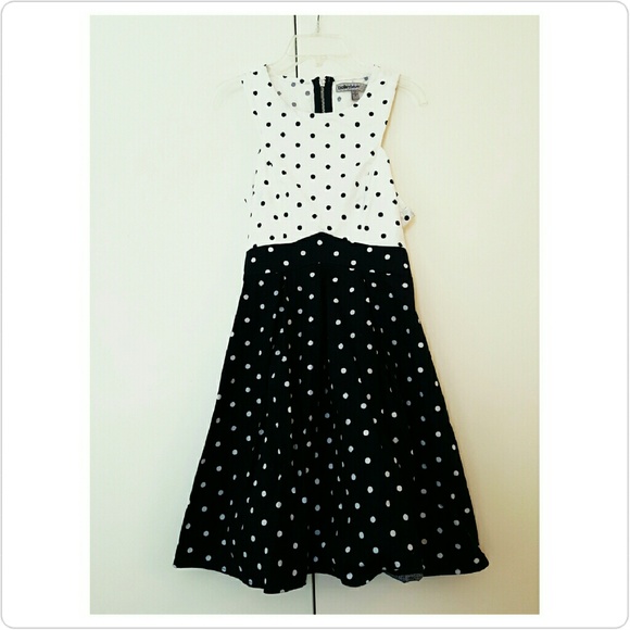 Navy Polkadot Dress