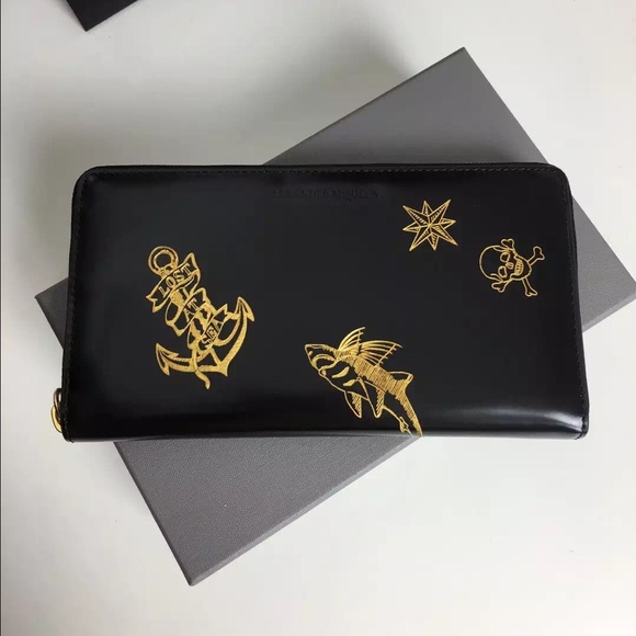 Alexander McQueen Lasercut Tattoo Wallet.