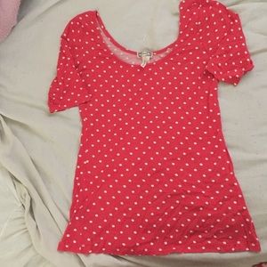 Red&White Polka Dot Top