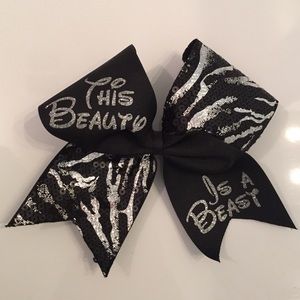 "This Beauty Is a Beast" cheer bow