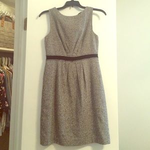 LOFT gray tweed work dress