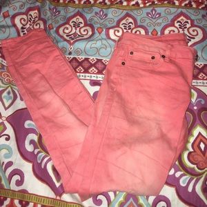 Pink Forever 21 Ripped Jeans