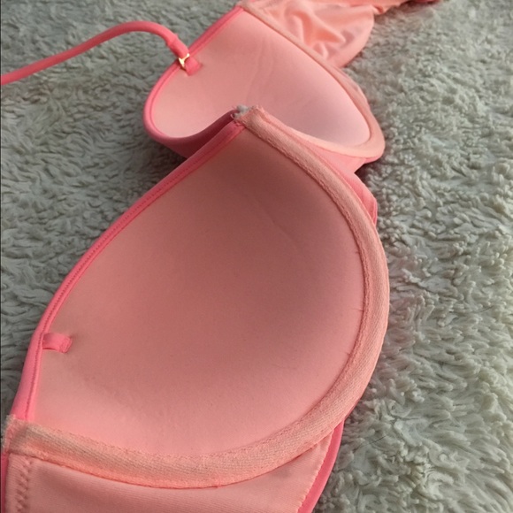 Victoria's Secret Neon Pink Push-up Bandeau+Cheeky - Picture 3 of 3