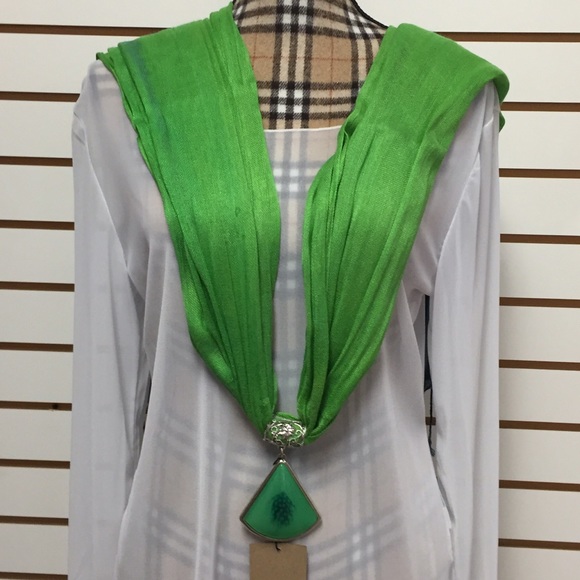 Scarf Necklace. The green scarf has been SOLD!