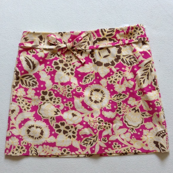 J Crew pink and yellow skirt