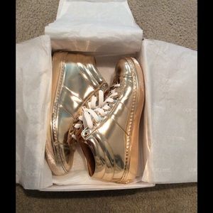 Jimmy Choo
Bells Gold Metallic  Leather Sneaker