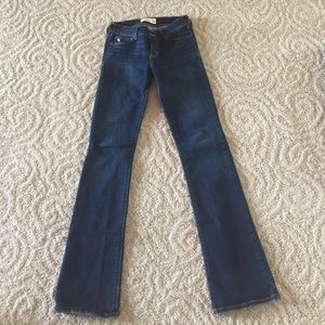 Medium wash Abercrombie kids boot and flare jeans