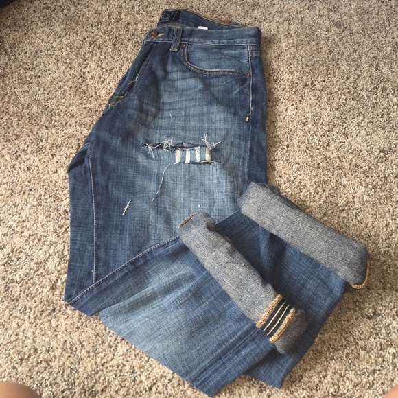 Distressed Lucky Brand Boyfriend Jeans