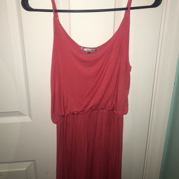 Coral, maxi dress