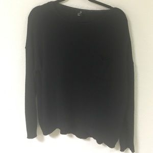 Black Sweater with Front Pocket