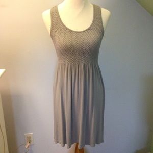 M. Rena stretchy light gray sundress